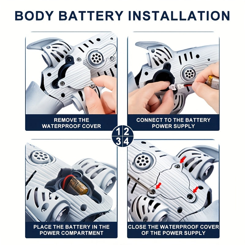 1:18 Scale RC Whale Shark – Rotating, Programmable & USB Rechargeable