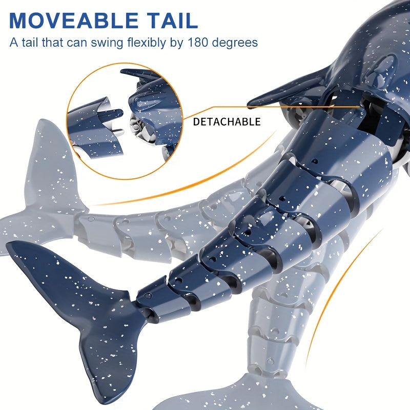 1:18 Scale RC Whale Shark – Rotating, Programmable & USB Rechargeable